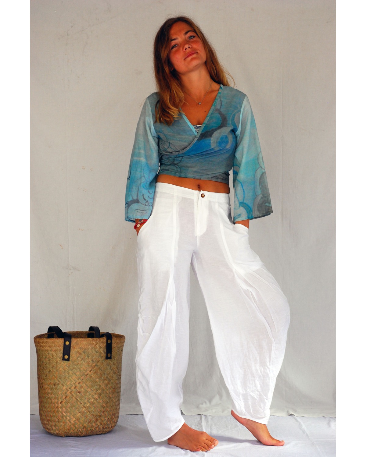 Ocean and Sea Cotton Linen Lounger Pant